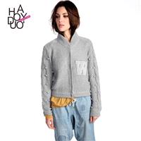 Ladies fall 2017 new style fashion simple letter patch high neck sweater women - Bonny YZOZO Boutiqu