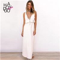 New sexy summer 2017 with long slim skirt fashion deep v Halter dress - Bonny YZOZO Boutique Store