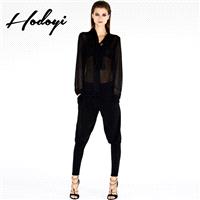 Low Rise Horse Black Summer Long Trouser - Bonny YZOZO Boutique Store