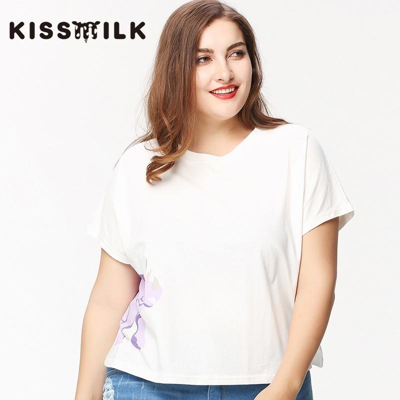 My Stuff, Plus Size women's 2017 summer new tops T-Shirt animal pattern printing loose T-Shirt femal