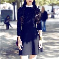 2017 new temperament slim spring basics sweater dress knit long sleeve dress trend school - Bonny YZ