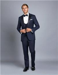 Attire. Men's Navy Slim Fit Dinner JacketNavy, Plain, Slim Fit £209